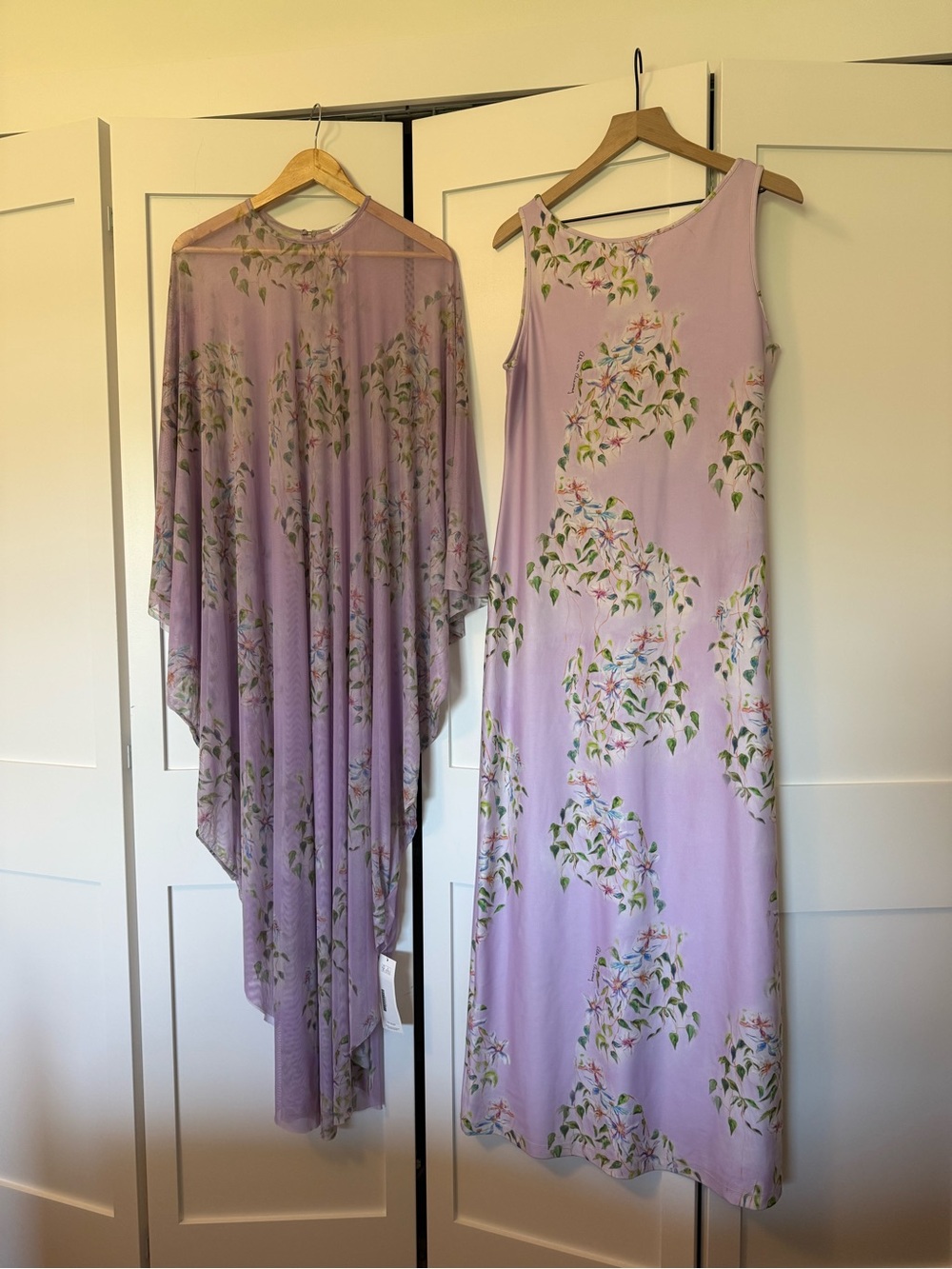 Ala von auersperg purple floral maxi and purple floral poncho - Picture 2 of 13